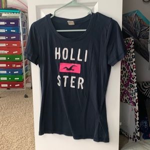 Hollister Large T-Shirt (Navy Blue)
